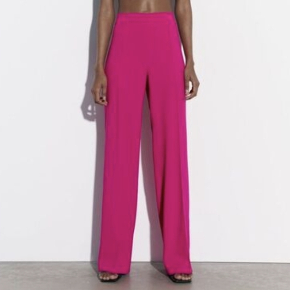 New Hot Pink Pull On Dress Pants